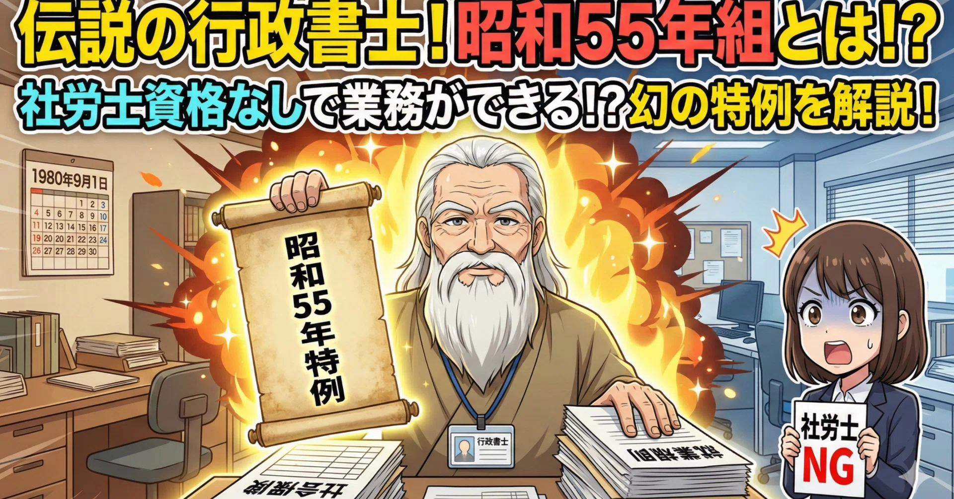コラム】レアケース「通称：昭和55年組特例行政書士」とは？｜法令択一