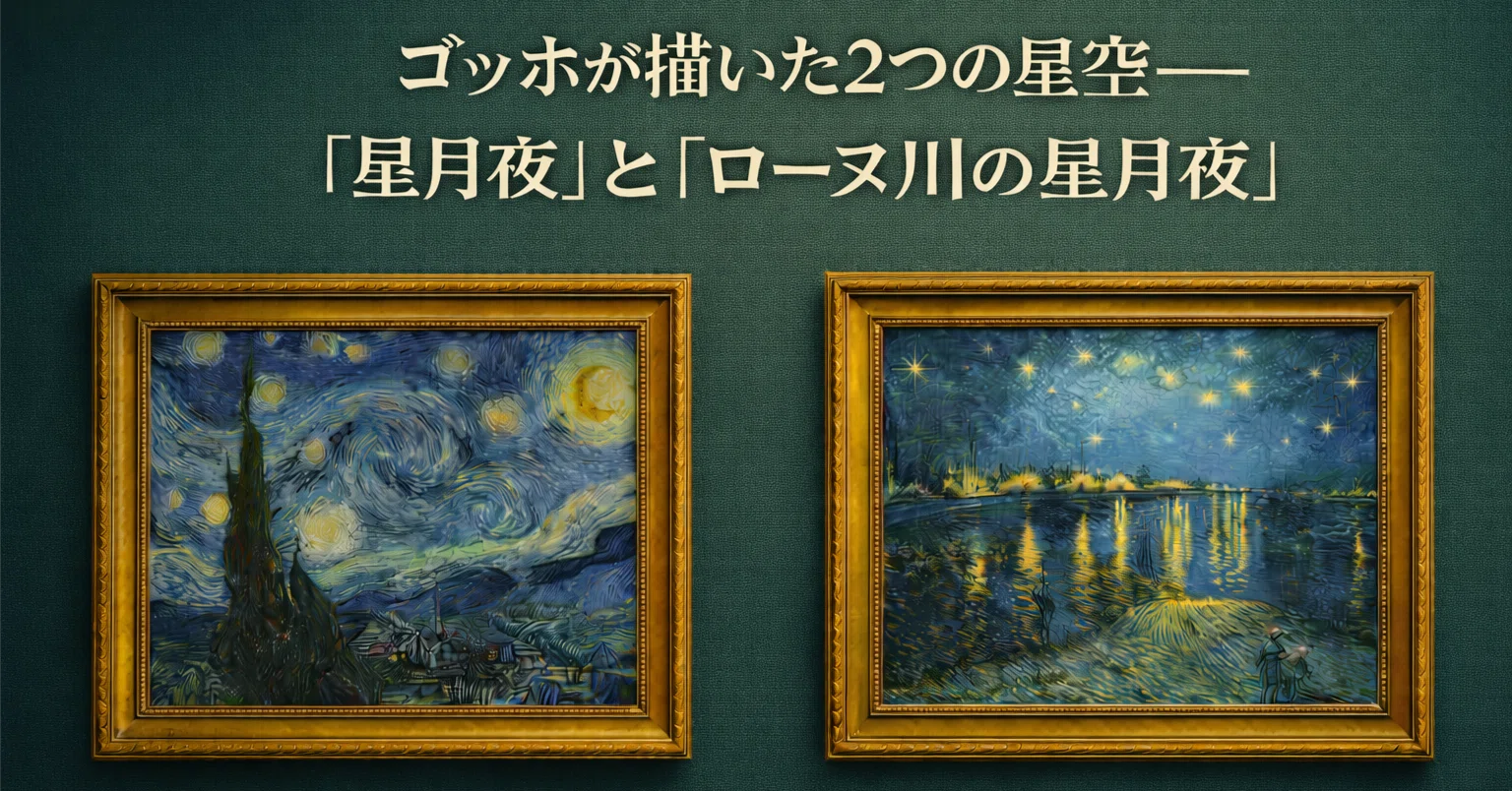🌟 ゴッホが描いた2つの星空――「星月夜」と「ローヌ川の星月夜」｜The