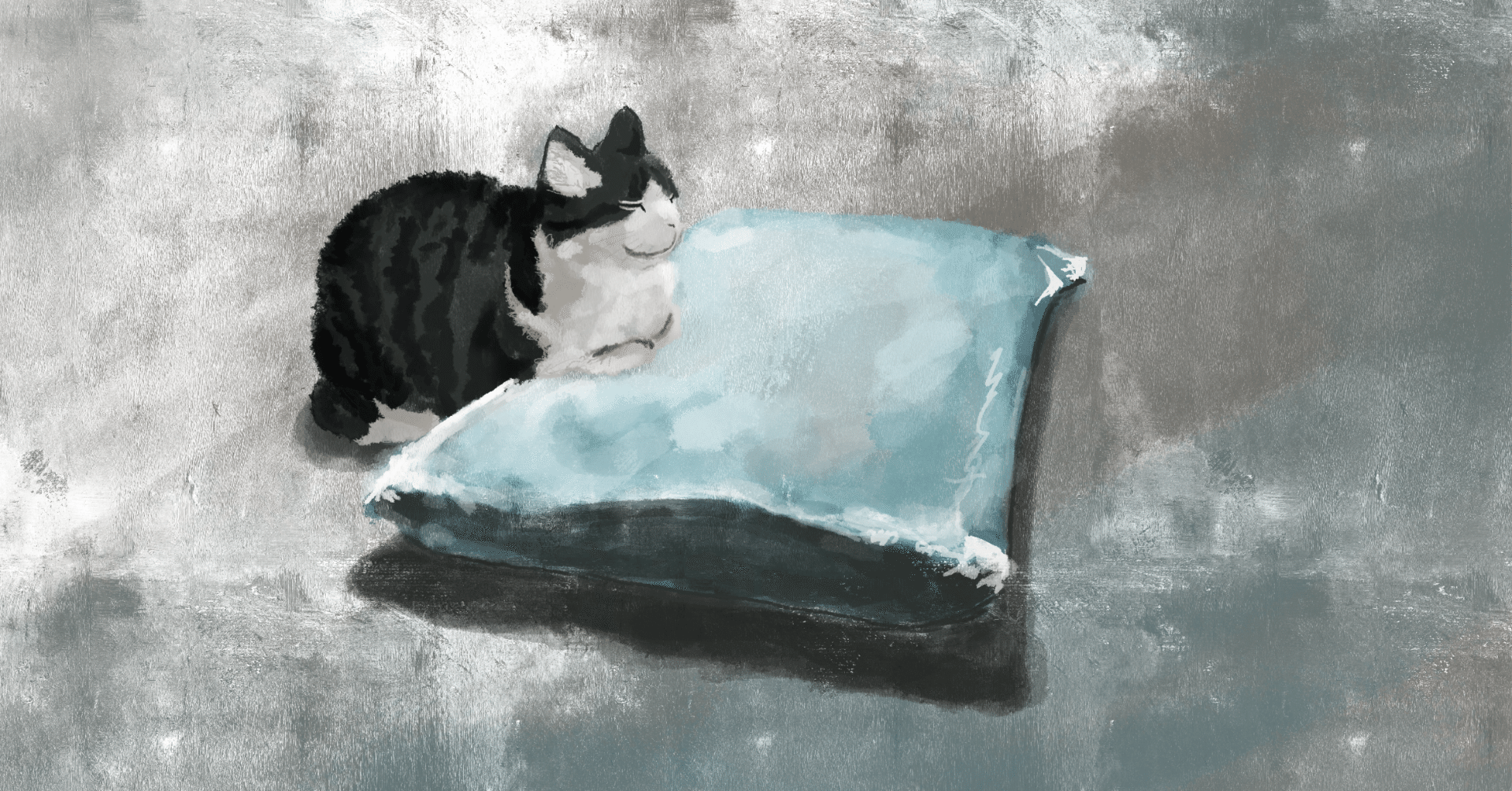 イラスト】くつろぐ猫描いてみた｜てんぷら さく子