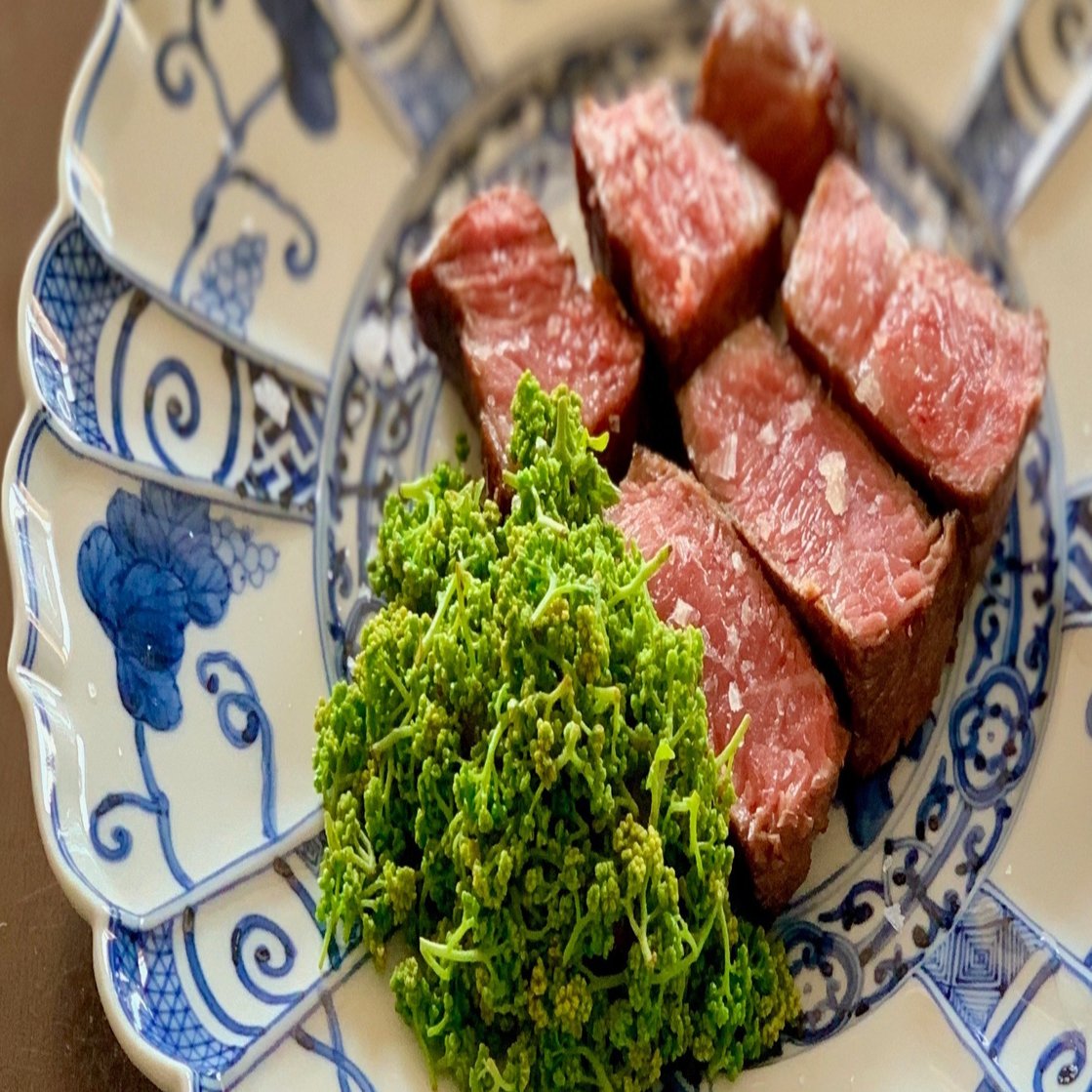 こころとからだに効くレシピ10 熟成肉のステーキ 花山椒添え 花山椒の下処理 藤田純子 Junko Fujita Note