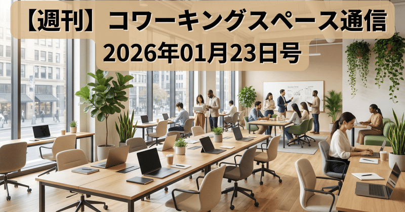 【週刊】コワーキングスペース通信(2026年01月23日号)