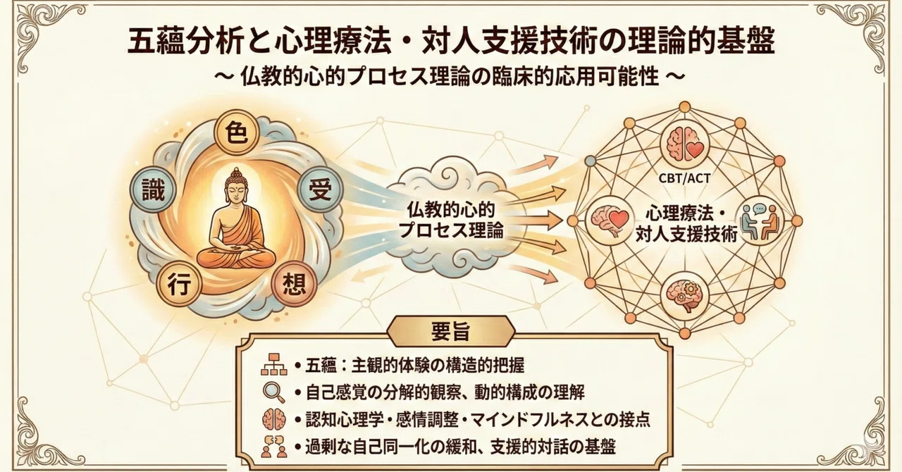 五蘊分析が心理療法および対人支援技術の理論的根拠となる論考|AI ️五蘊分析