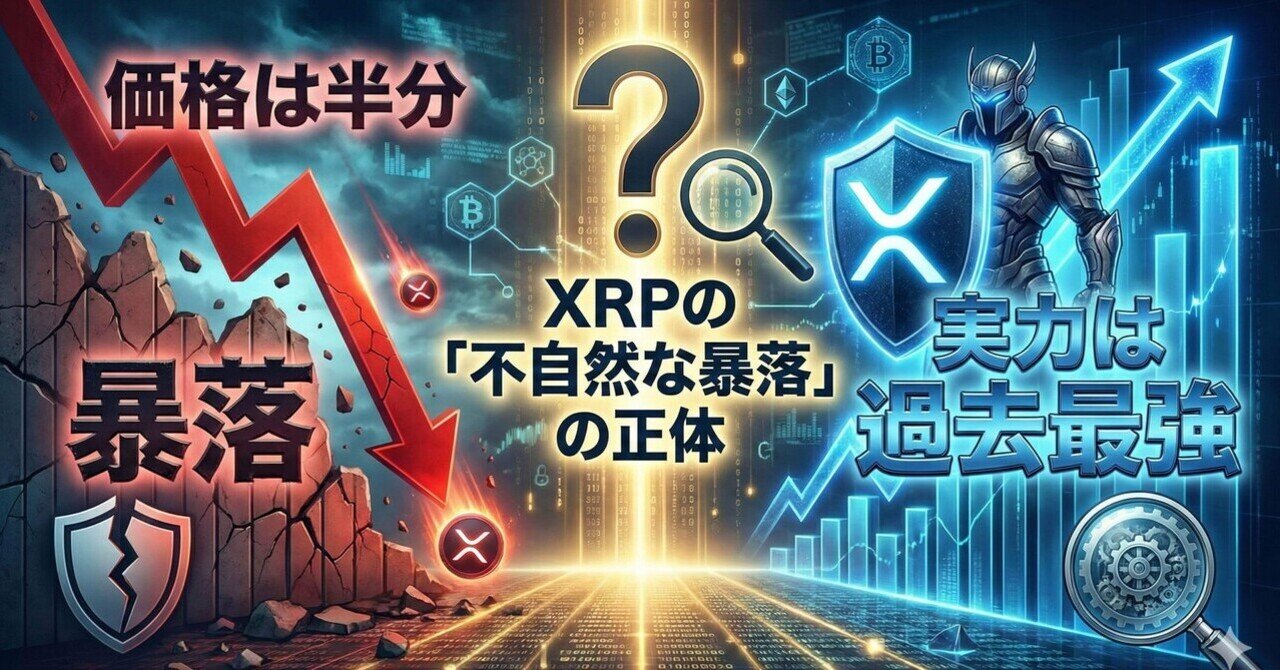 価格は半分、実力は過去最強。XRPリップルの「不自然な暴落」の正体。｜zeroedge