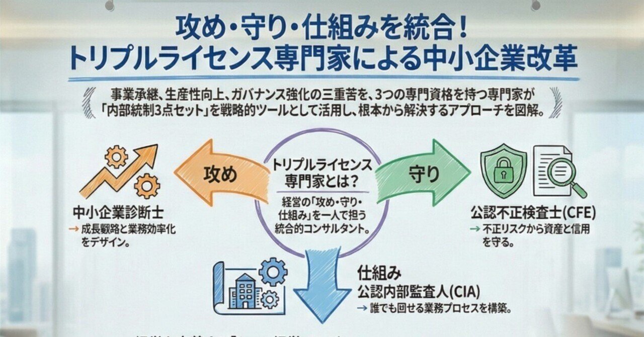 中小企業における内部統制3点セットの戦略的活用とトリプルライセンス