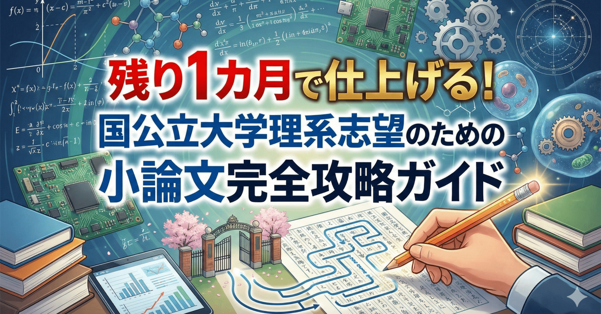 1カ月で仕上げる！国公立大学理系志望のための小論文完全攻略ガイド