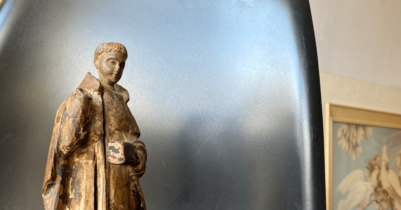 聖人像 サントス像 人形 アンティーク 19世紀 イタリア 木彫 彫刻