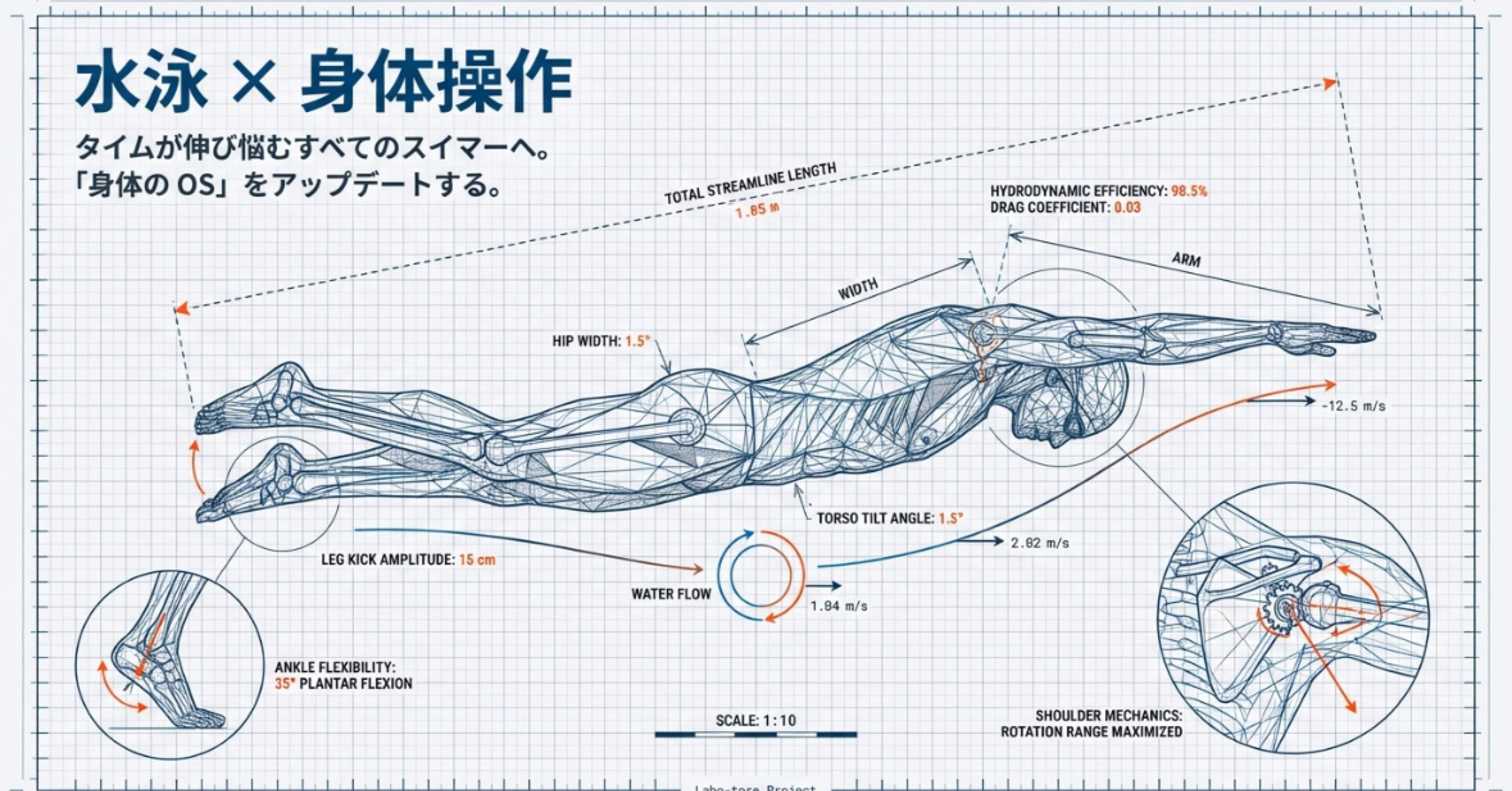 募集】水泳界の常識を変える「身体操作」の可能性｜ラボトレ×スイマー