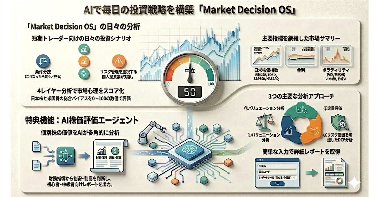 投資主体別売買動向最新情報＋AI-Driven Market Decision OS：日米指数×金利×為替×AIで作る“毎日のシナリオと取引戦略”【投資・資産運用】｜Deep  Policy Tech