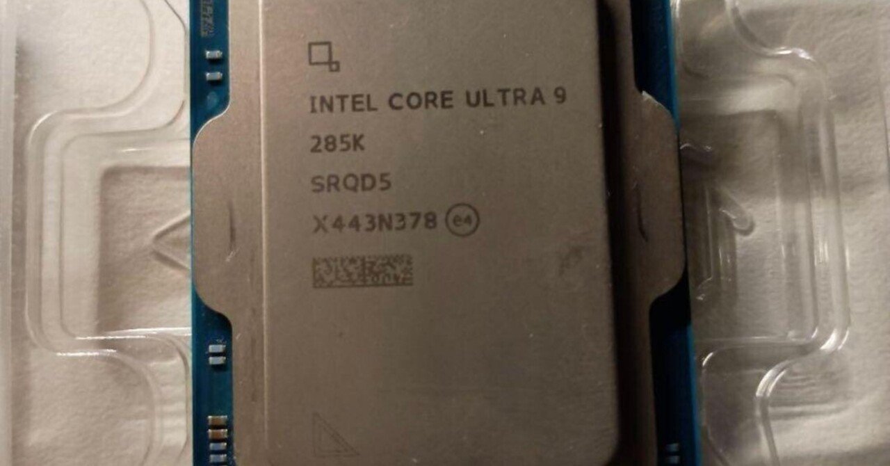 本日見つけたお値打ち品】Intel Core Ultra 9 285Kがジャンク品で登場