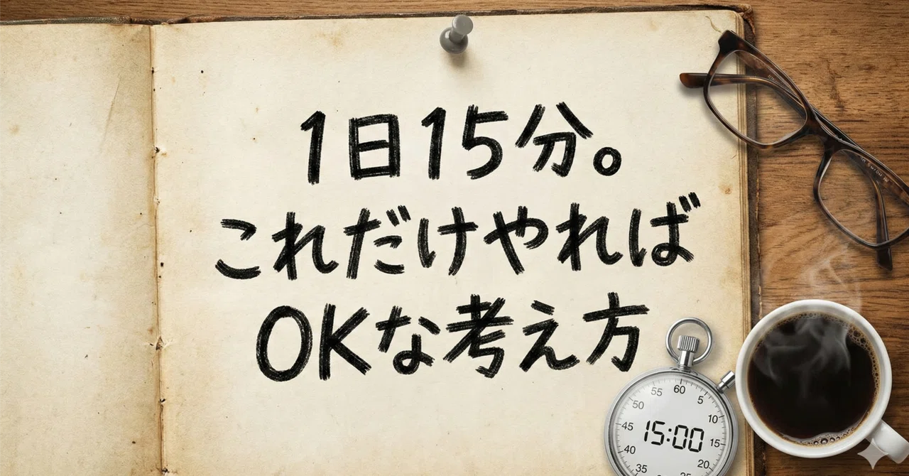 15 Minutes a Day: The Mindset That's All You Need｜Bright Notes｜学びのメモ