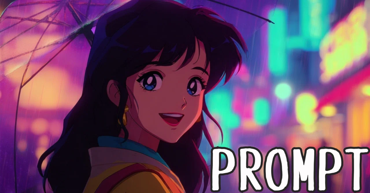 90年代アニメ風】女性キャラ Midjourney プロンプト7選｜ささお