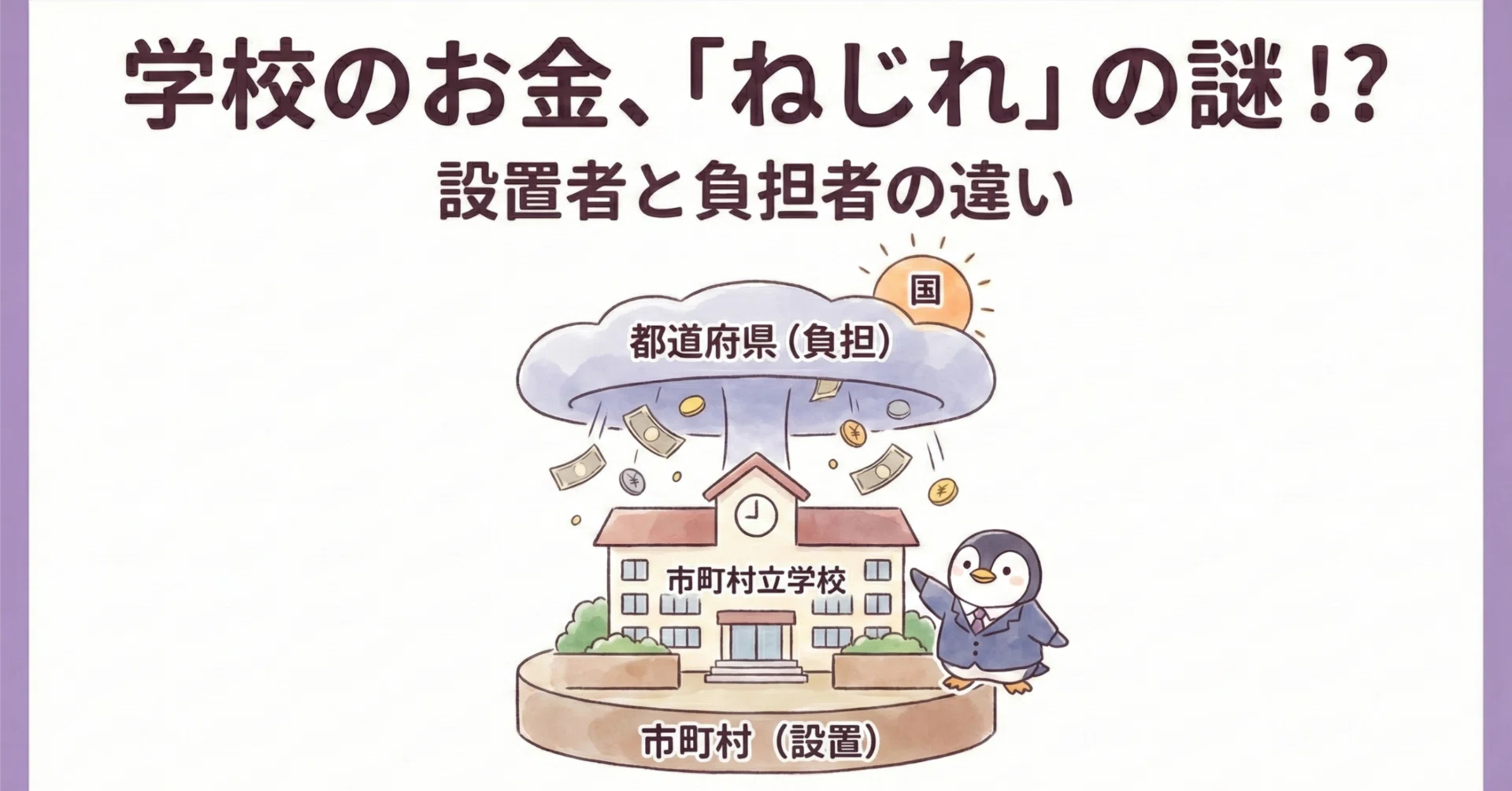 市町村の職員だけど、給料は県から？「設置と負担」の二重構造を理解