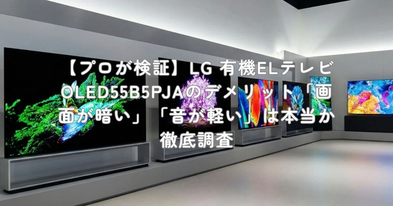 プロが検証】LG 有機ELテレビ OLED55B5PJAのデメリット「画面が暗い 