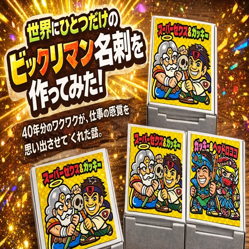 世界にひとつだけのビックリマン名刺を作ってみた！40年分のワクワクが
