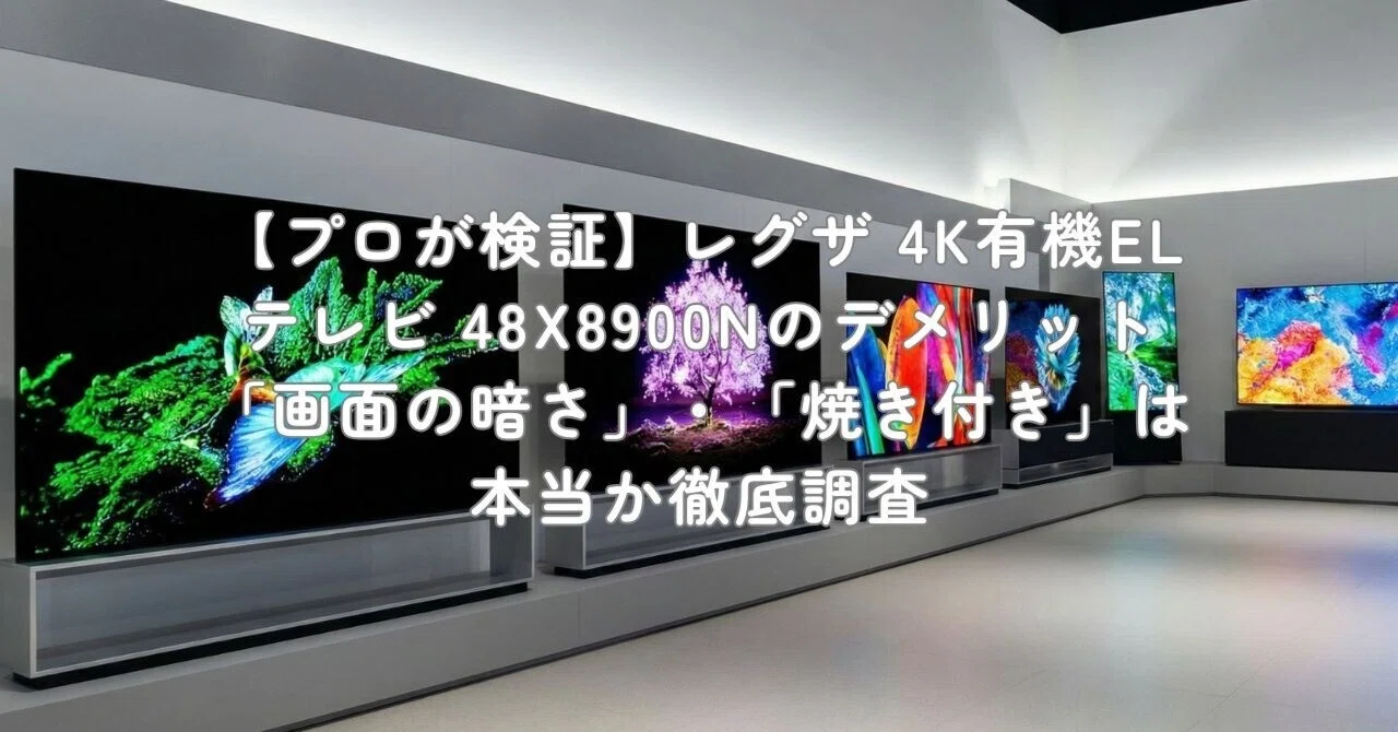 プロが検証】レグザ 4K有機ELテレビ 48X8900Nのデメリット「画面の暗さ