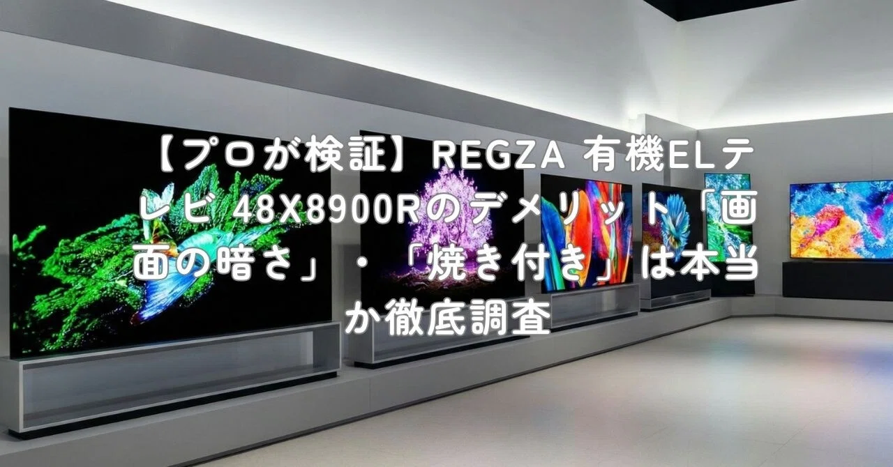 プロが検証】REGZA 有機ELテレビ 48X8900Rのデメリット「画面の暗さ 