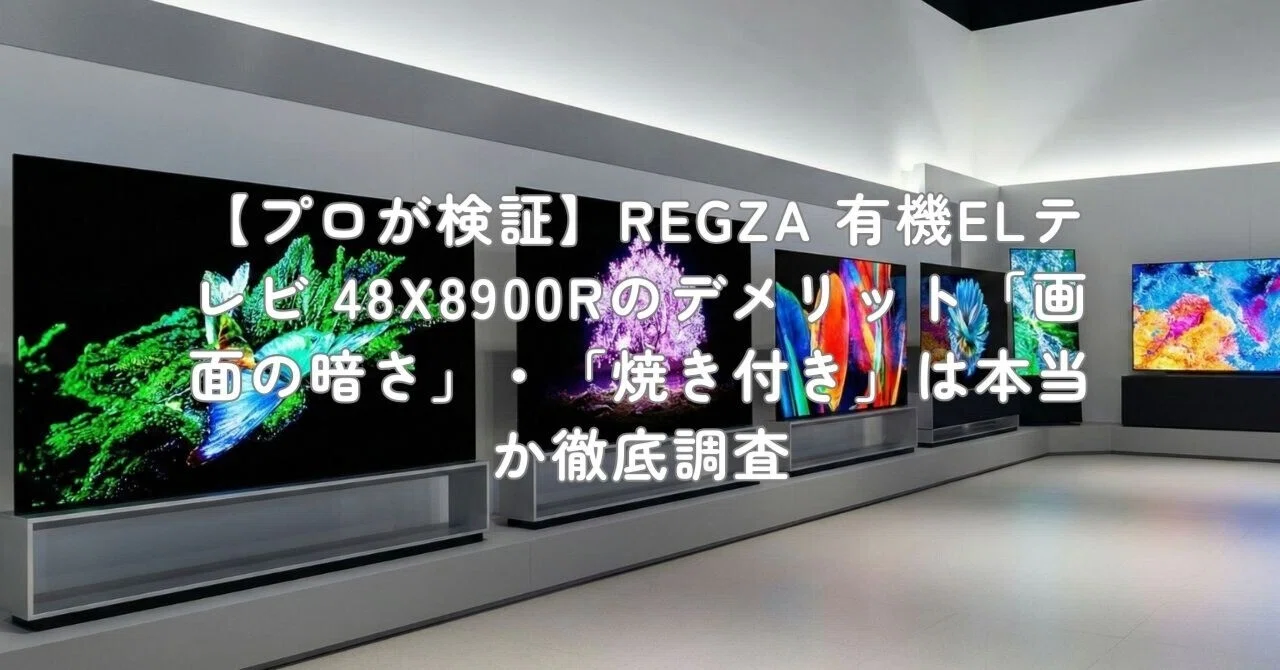 プロが検証】REGZA 有機ELテレビ 48X8900Rのデメリット「画面の暗さ