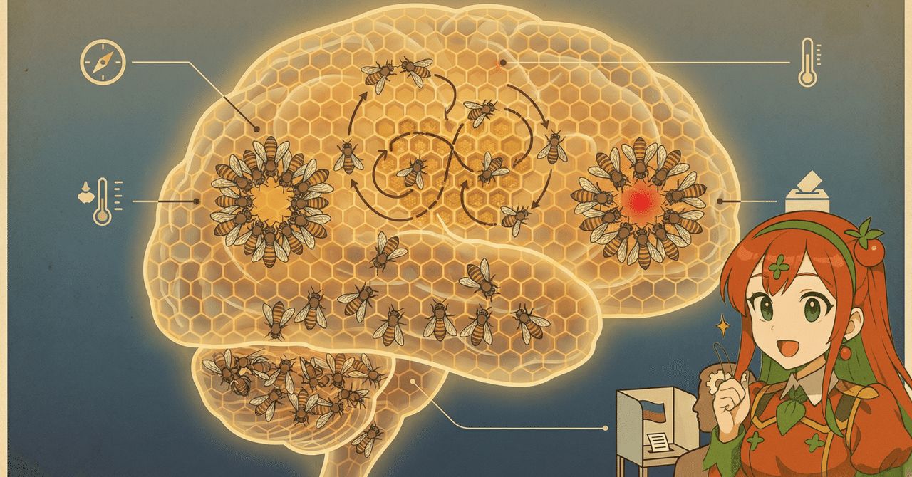ミツバチは集団の脳か？――巣が意思決定する瞬間の科学】ミツバチは「集団の脳」か？――巣が意思決定する瞬間の科学｜とまとの気分次第研究所