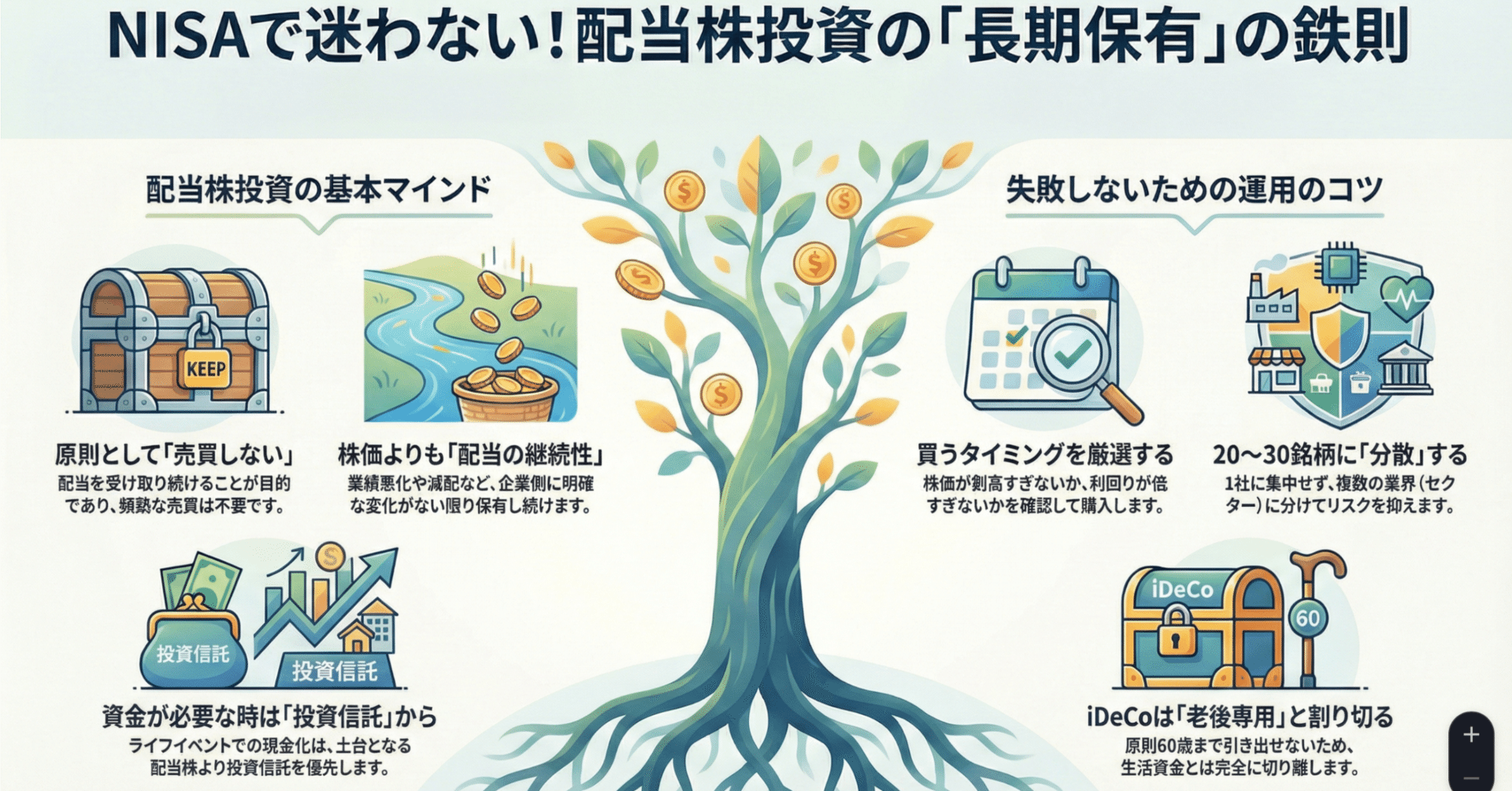 投資初心者向け】高配当株は毎月売買するもの？買い増しのタイミングとNISA・iDeCoの使い分け｜長期投資家＠VOO