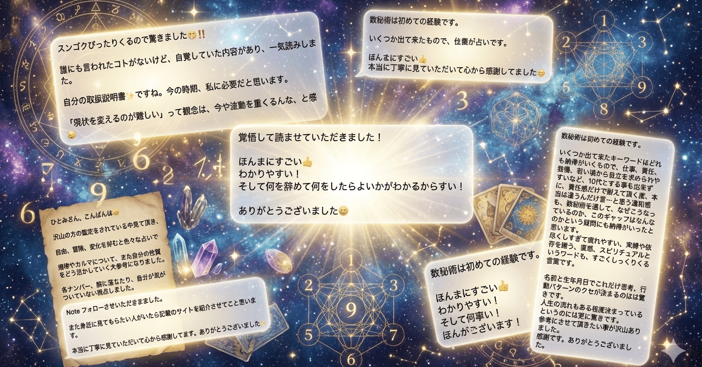 人生の取扱説明書お渡ししました。数秘術で紐解く「本当のあなた」の