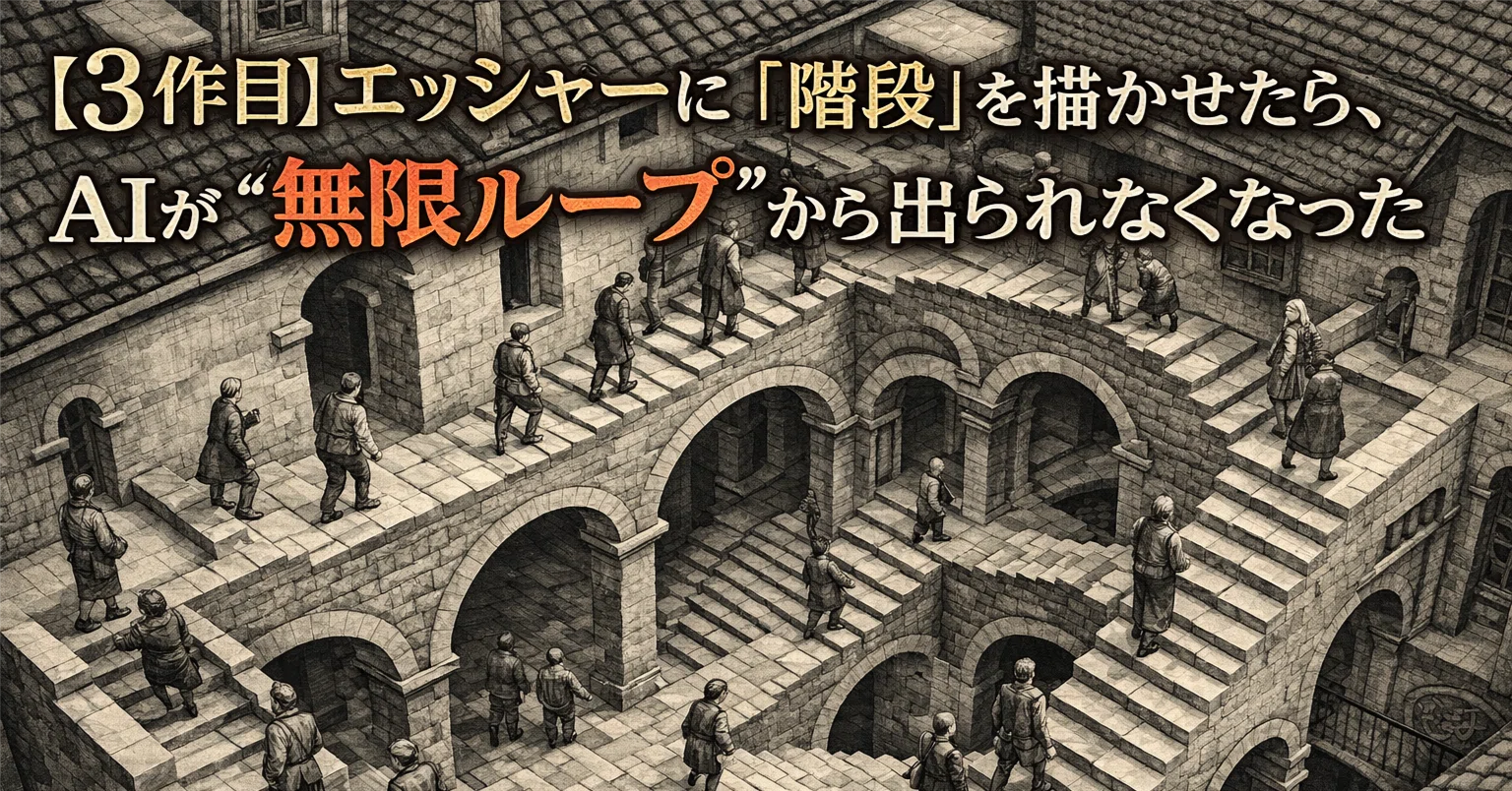 エッシャーに「階段」を描かせたら、AIが“無限ループ”から出られ