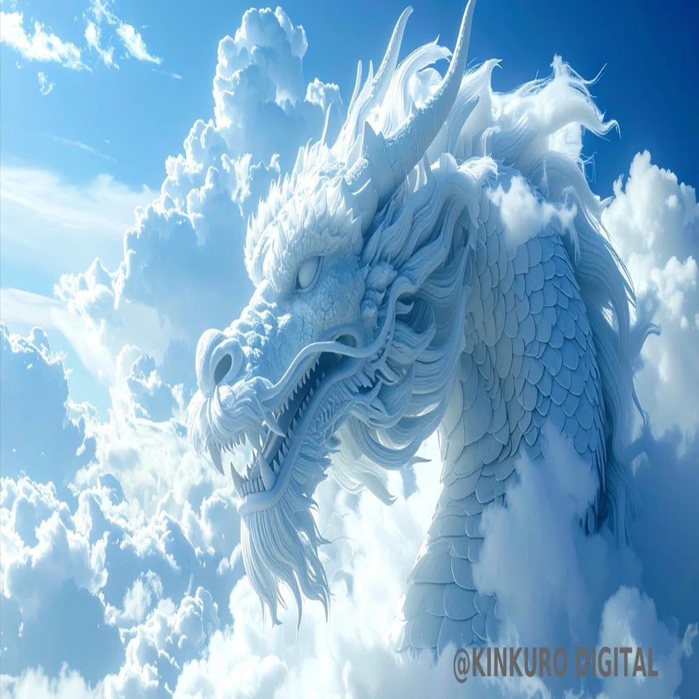 雲の中から姿を現す神秘的な龍｜Kinkuro Digital キンクロデジタル