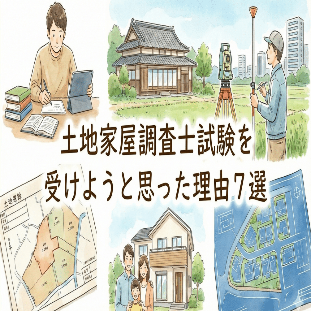 土地家屋調査士試験を受けようと思った理由7選｜池田卓司＠土地家屋