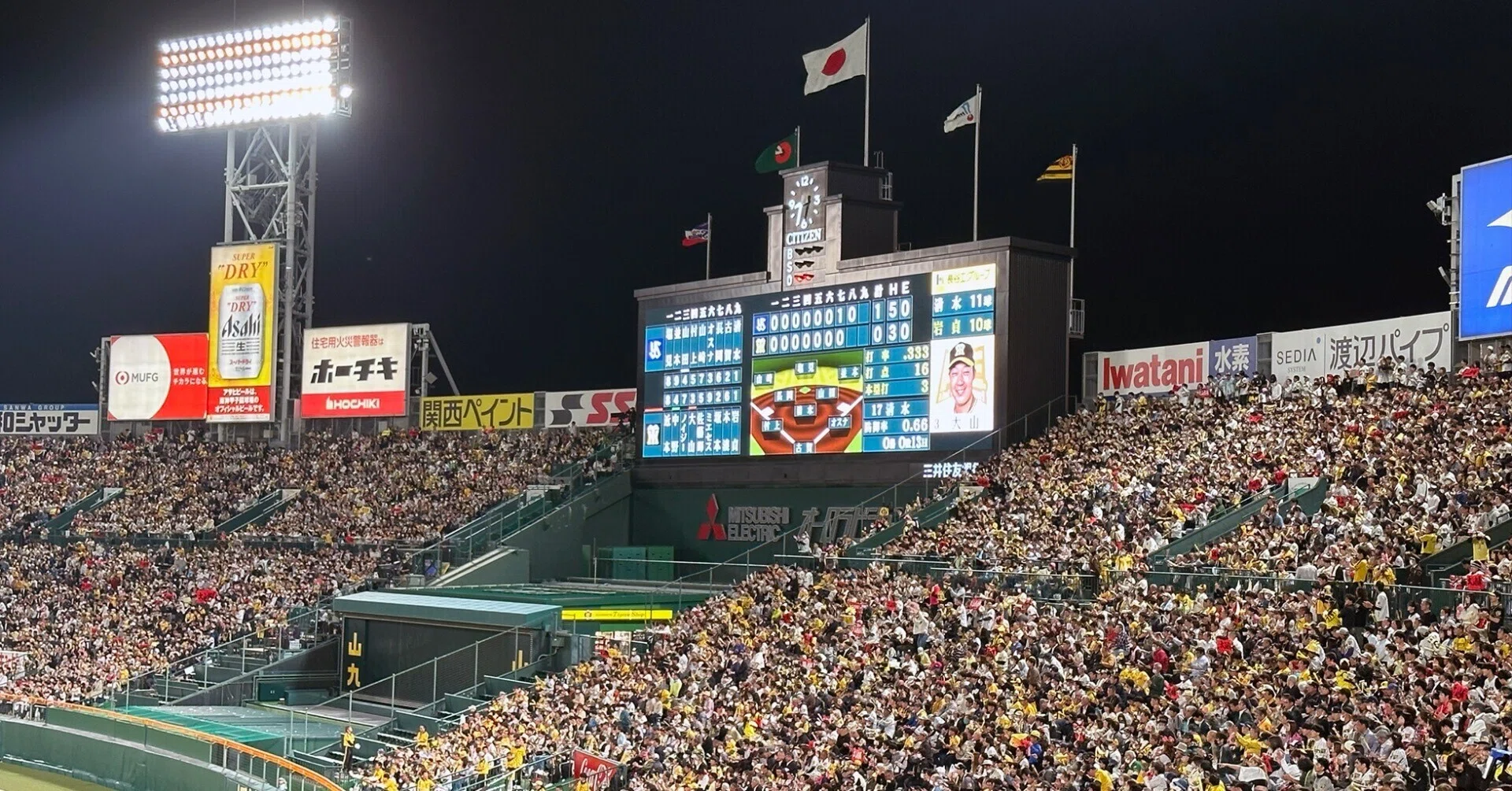 甲子園ライトスタンドは「怖く」なかった｜やじろべえの榎並