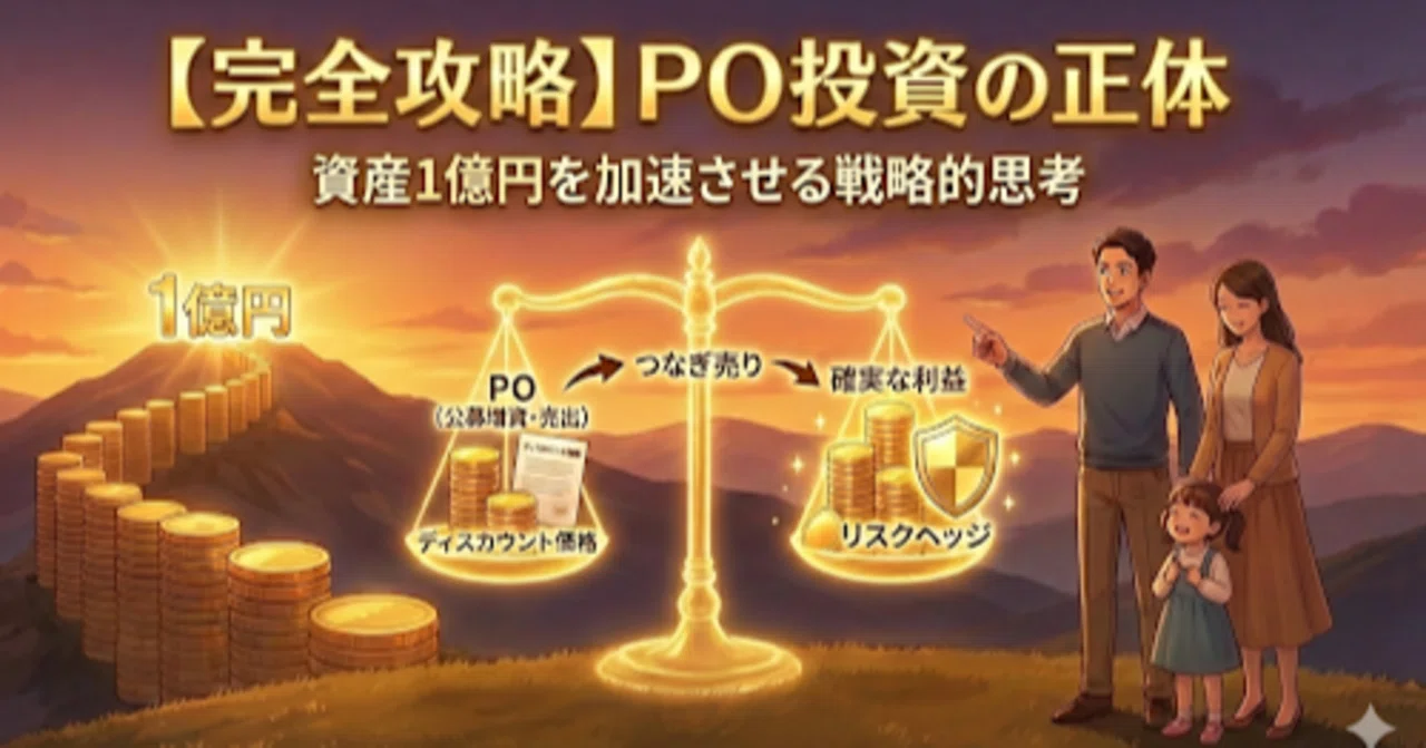 投資研究】PO投資の正体。数％の利益を「確実」に積み上げ、資産1億円 