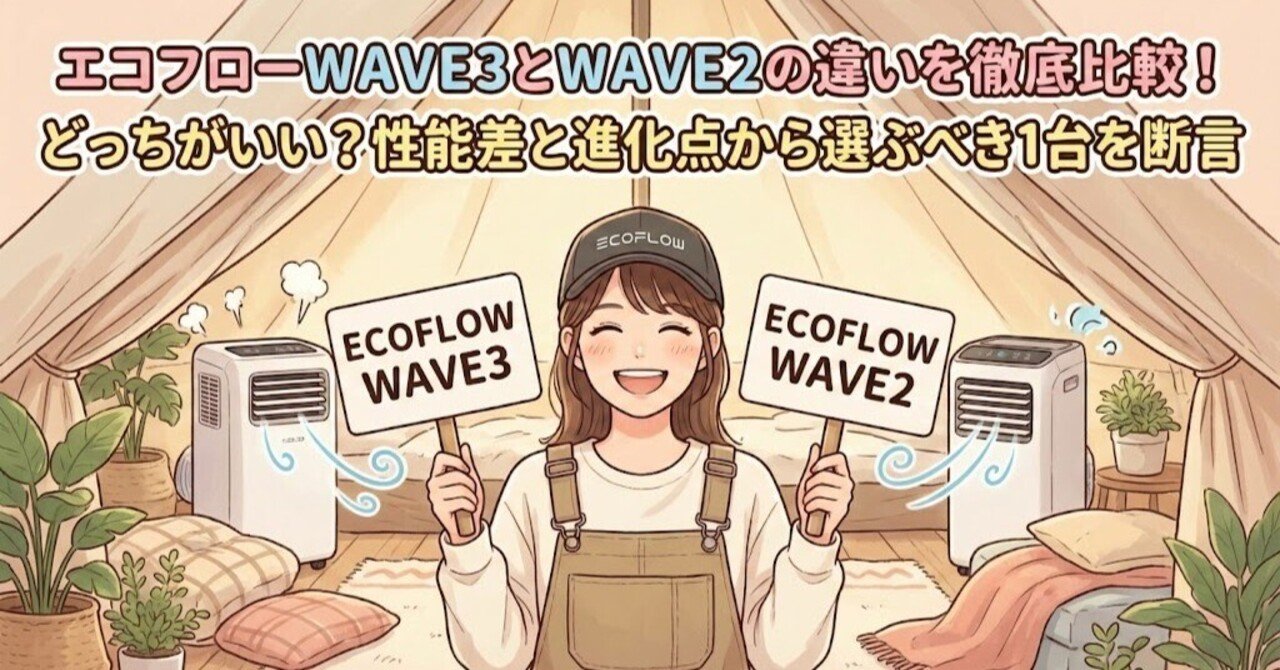 エコフローWAVE3とWAVE2の違いを徹底比較！どっちがいい？性能差と進化