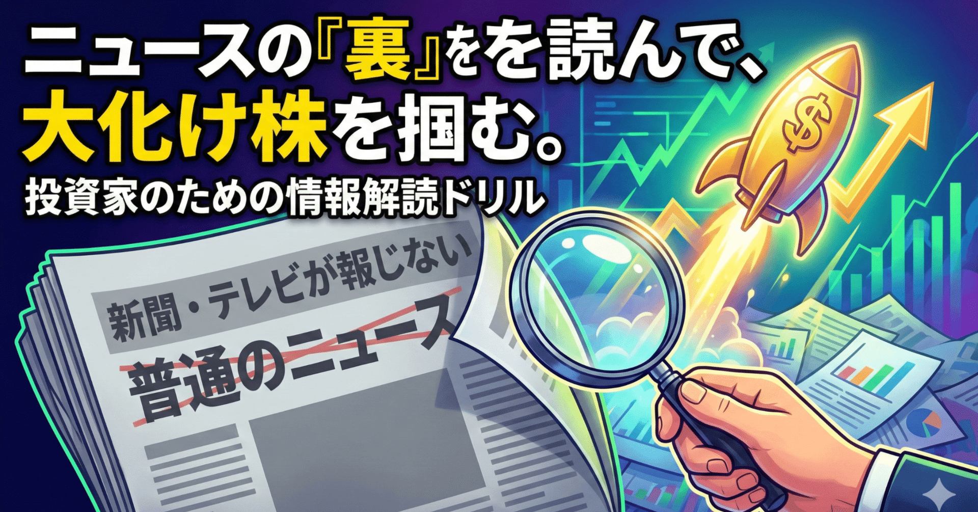 ニュースの「裏」を読んで、大化け株を掴む。-新聞・テレビが報じない