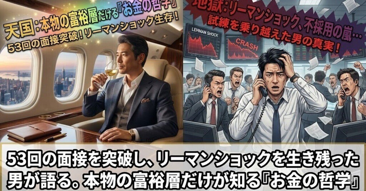 53回の面接を突破し、リーマンショックを生き残った男が語る。本物の富裕層だけが知る「お金の哲学」｜有益だよチャンネル