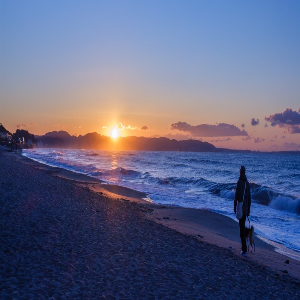 朝焼けの湘南 : 写真散歩｜はなち みつき