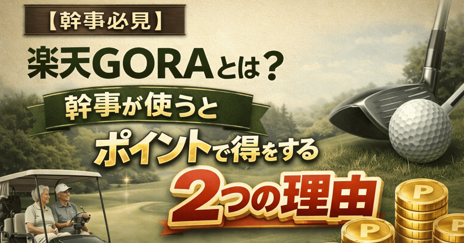 幹事必見】楽天GORAとは？幹事が使うとポイントで得をする2つの理由｜たけだ