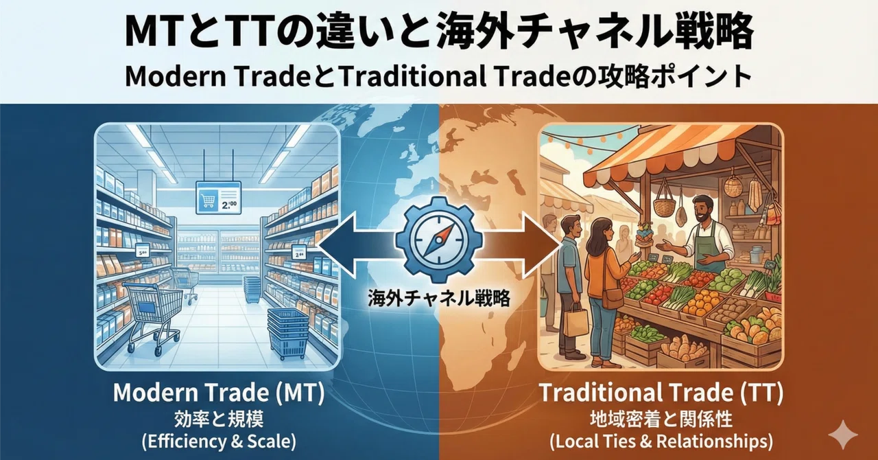 MTとTTの違いと海外チャネル戦略：Modern TradeとTraditional Tradeの攻略ポイント｜まけめも