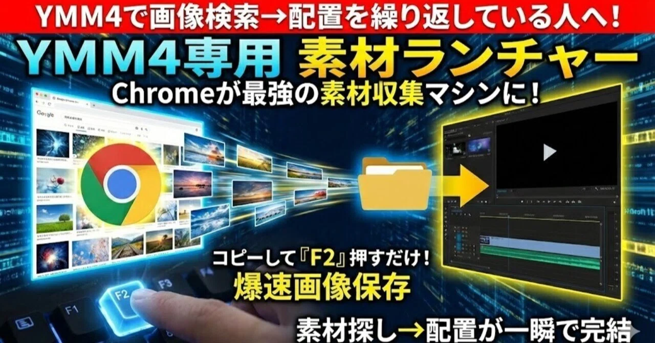 Chrome上が「素材自動収集マシン」に化ける。動画編集の泥臭い作業を