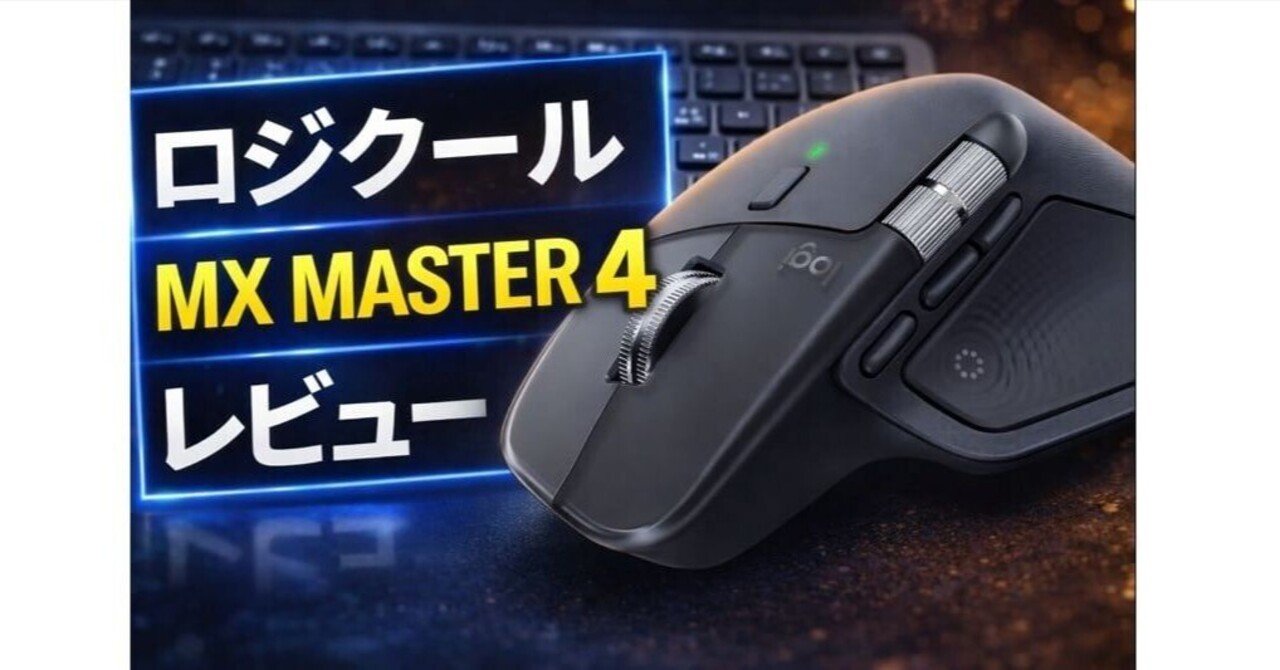 ロジクール MX MASTER 4 レビュー｜触覚フィードバック搭載で仕事効率
