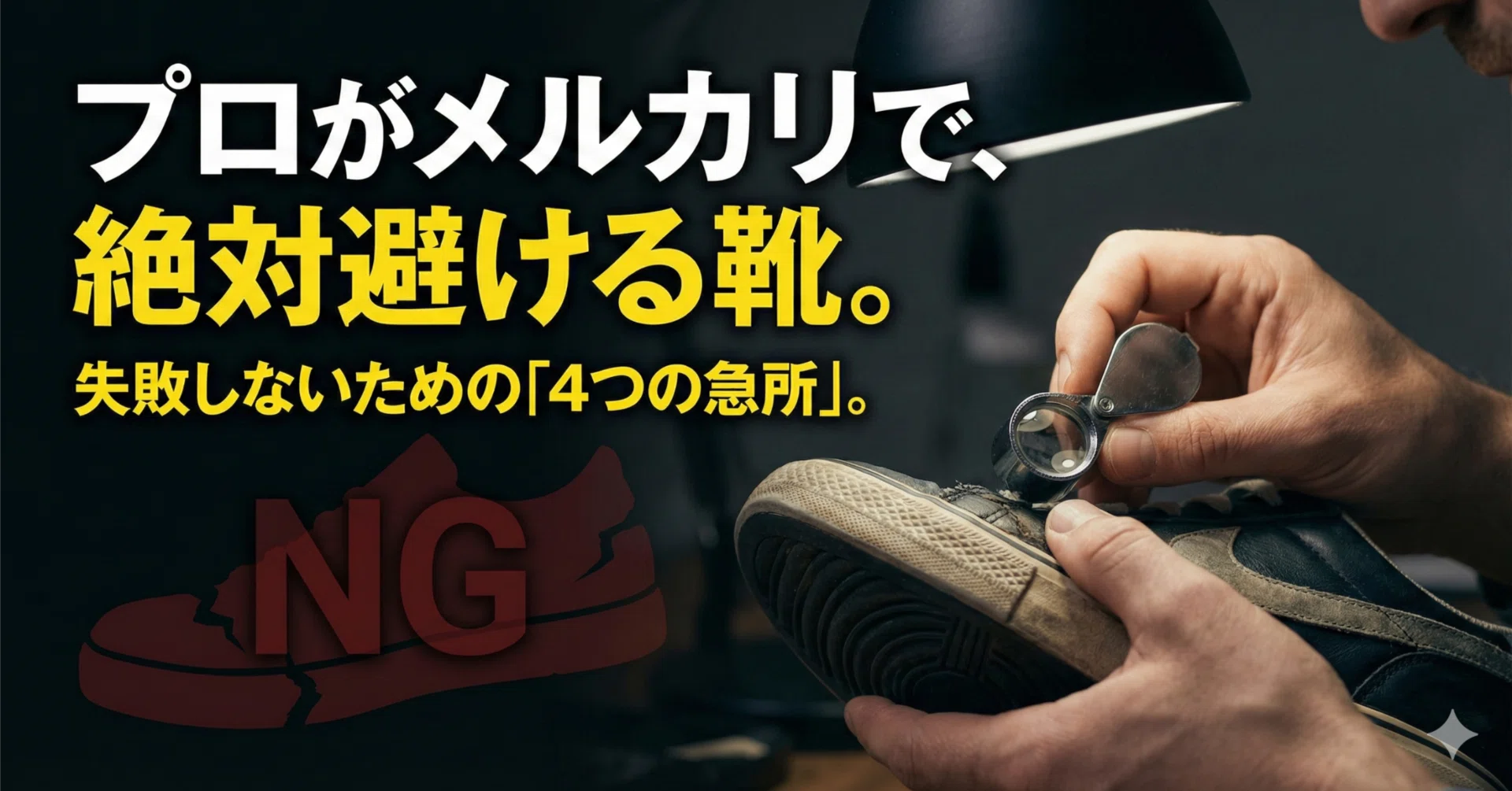 メルカリで中古靴を買って後悔する人、この4箇所を見てない｜こば｜靴 
