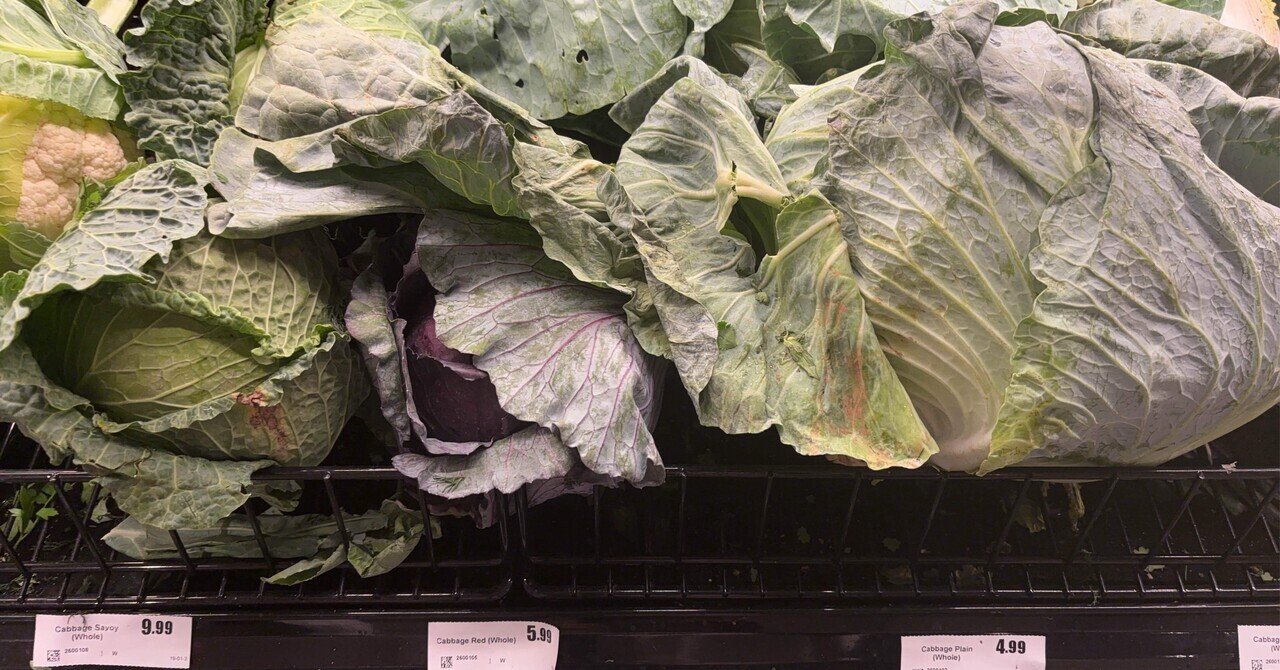 日本に帰って、キャベツ一玉158円に大騒ぎしそうになった話｜Eriko/税理士（日本）/シドニー在住/ゼロから英語勉強中