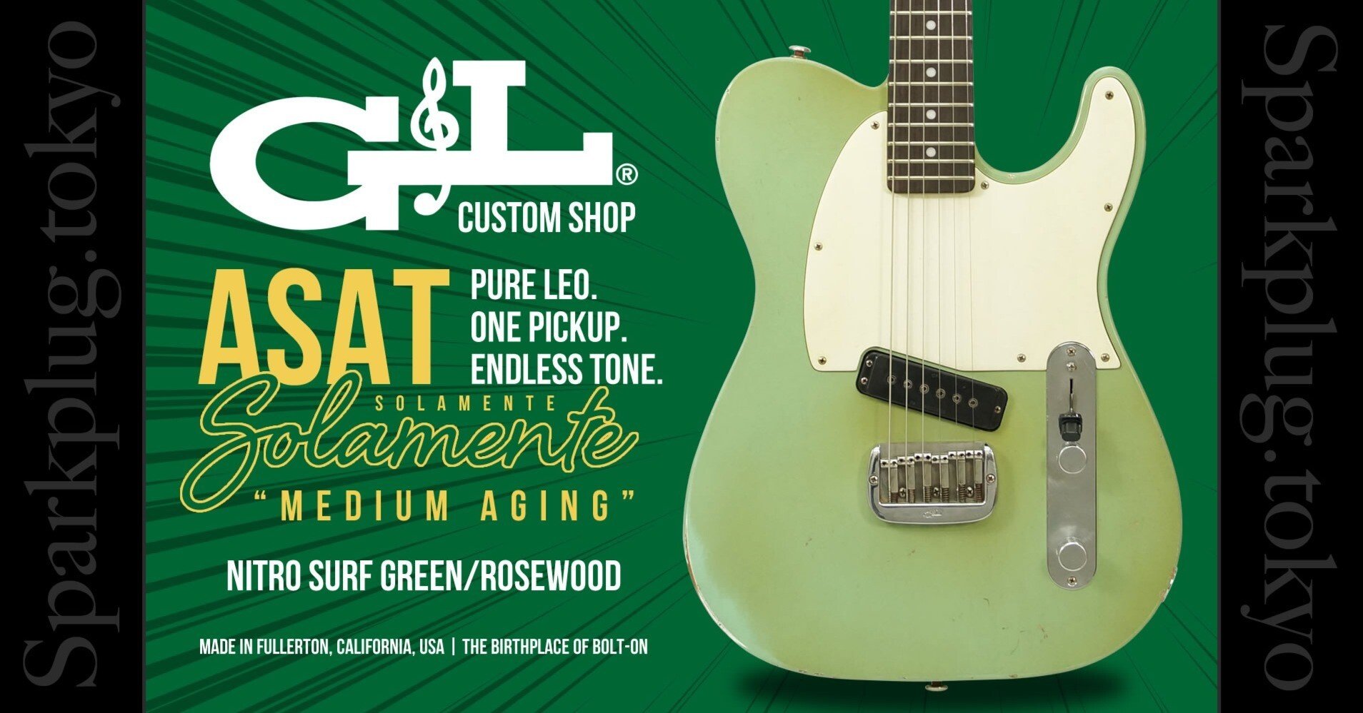 魅惑のサーフグリーン！G&Lカスタムショップによる圧巻の逸品「ASAT