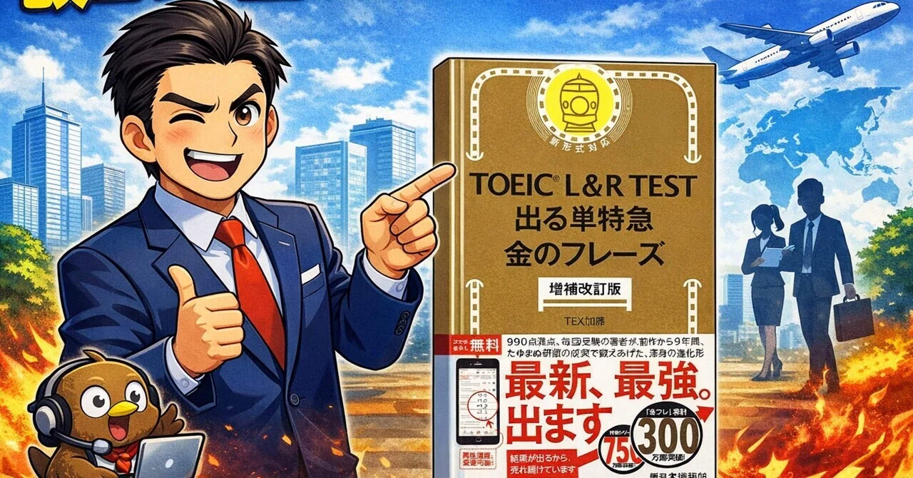 TOEIC600〜800点台必見！ビズ太郎が語る改訂版『金のフレーズ』活用法