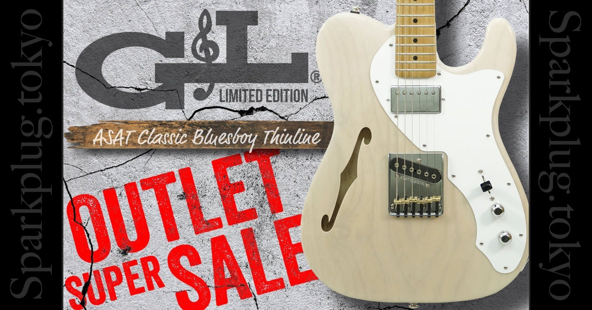 定番のブロンド！G&L USA 限定品 ASAT Classic Bluesboy シンライン