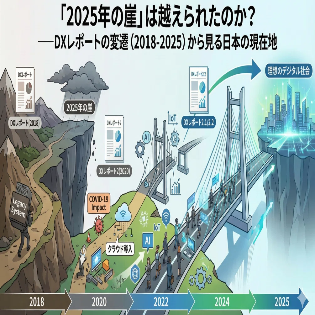 2025年の崖」は越えられたのか？——DXレポートの変遷（2018-2025）から