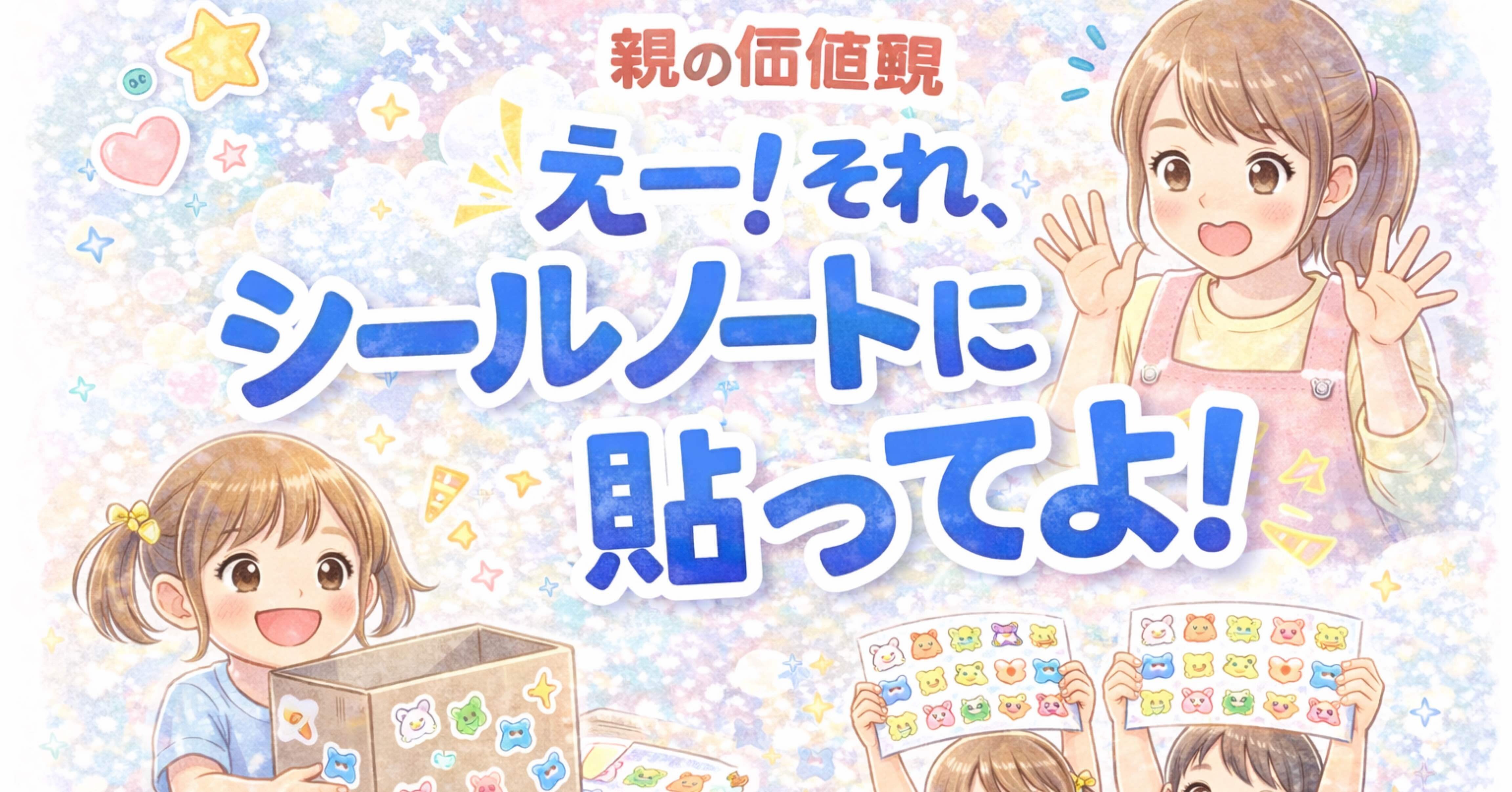えー！それ、シールノートに貼ってよ！」は親の価値観｜のの先生