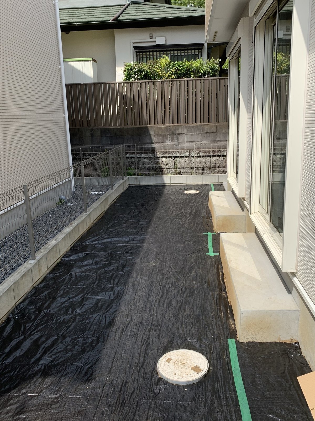 人工芝を貼ってみた｜とがき-ふじわら