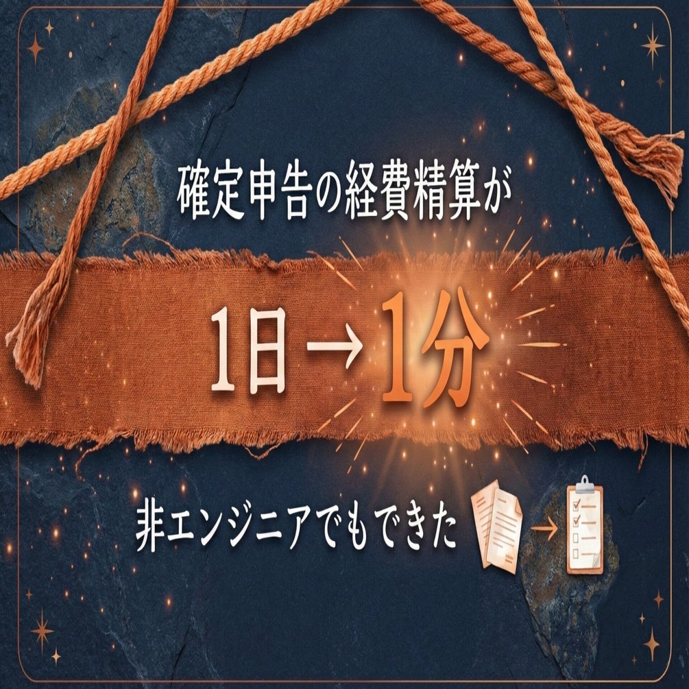 確定申告の経費精算が1日→1分になった話｜非エンジニアがClaude Code