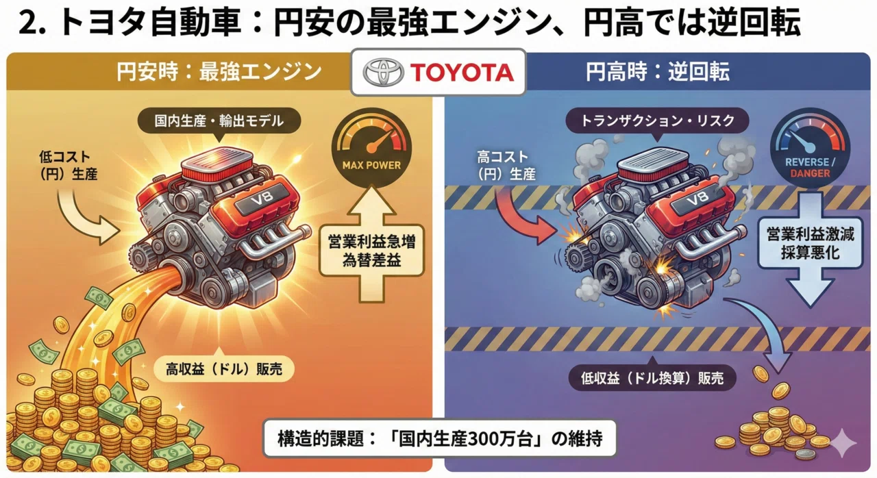 円高が1ドル100円に戻ったら？トヨタ・ソニーの業績と日本株への衝撃度