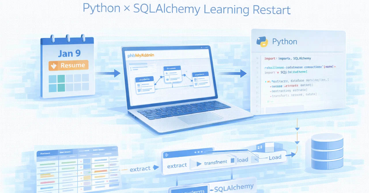 【学習ログ5/8】データエンジニアリング基礎を再開。Python×SQLAlchemyで「DB操作の再現性」が見えてきた|rehab ...