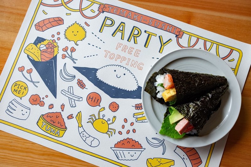 さぁ 手巻き寿司パーティーをしよう おすすめ具材と可愛いランチョンマット 無料 ペケペケ Note