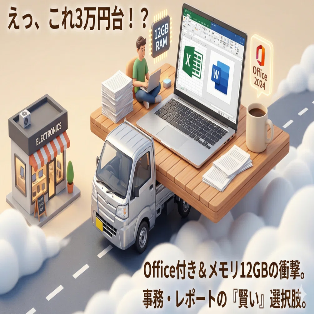 3万円台でOffice2024搭載の衝撃。格安ノートPC「EYY」が、事務作業の